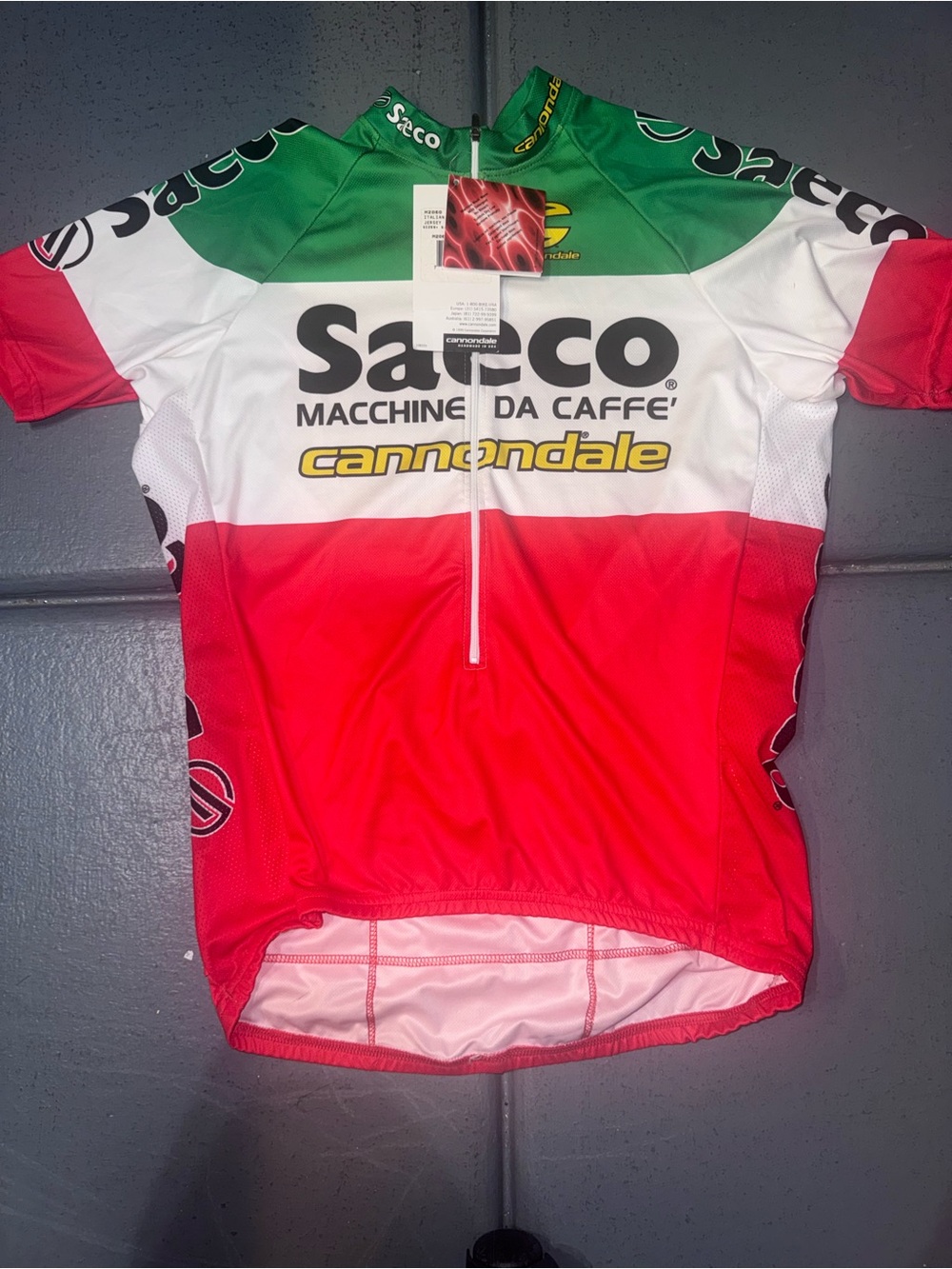 Vintage Cannondale Saeco Cycling Jersey XL NWT Made USA Vertex Italian Team